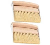 COLLBATH Mini Broom and Dustpan Set 2 Packs Small Desktop Keyboard Brush Air Vent Cleaner Detailing Tool for Car Interior and Home Cleaning