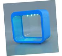 COLLBATH Mini Fish Tank with Built Light for Betta and Goldfish Compact Desktop Aquarium for Office Easy to Clean Small Ornamental Fish Bowl with Soothing LED Illumination