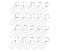 COLLBATH Mini Photo Frame Keychain Kit 20pcs Acrylic Frames for DIY Photo Chain