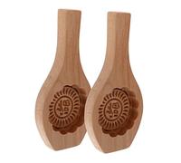 COLLBATH Moon-Cake Decoration Molds Set of 2 Wooden Molds for Baking Festive Decor