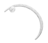 COLLBATH Moon Shape Hair Stick for Women Retro Metal Hair Fork with Pearl Smooth Surface for Buns and Updos