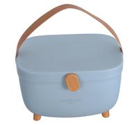 COLLBATH Multi-Layer Emergency Medicine Storage Box, Large Capacity Plastic Medicine Organizer with Compartments, Ice Blue First Aid Organizer for Home and Travel