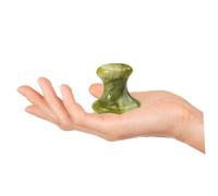 COLLBATH Mushroom-Shaped Facial Massage Stone Green Jade Beauty Massager for Face Neck Back Multi-Functional Meridian Scraping Tool to Promote Circulation and Relax Wrinkles Spa Care