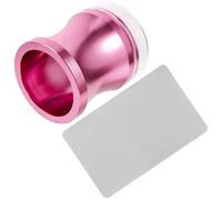 COLLBATH Nail Art Stamper Kit Large Transparent Silicone Head French Tip Nail Stamp Tool for DIY Manicure Art Stamps Tools Manicure for Home and Salon Use Random Color