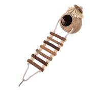 COLLBATH Natural Coconut Shell Bird Nest Hanging Pet Nest Decorative Parrot House Parrot Toy Coconuts Shell