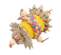COLLBATH Natural Loofah Bird Chew Toy for Parrots and Parakeets 100% Palm Fiber Desktop Grinding Pendant Birdcage Plaything Suitable for Small Birds