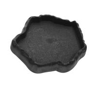 COLLBATH Natural Rock Reptile Water Dish with Stable Base Feeding Bowl for Tortoises and Lizards Mess Terrarium Feeder Plate Easy to Clean Pet Food and Water Dish