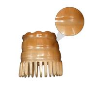 COLLBATH Natural White Buffalo Horn Shampoo Brush Scalp Massager Hair Comb with Smooth Teeth for Gentle Detangling and Deep Scalp Massage Traditional Handcrafted Head Massaging Random Color