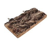 COLLBATH Natural Wood Bark Bird Perch Stand X for Budgies Parakeets Cockatiels Indoor Bird Cage Accessory with Tree Bark Texture for Climbing Chewing Resting Fit Macaw Perches