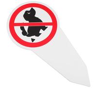 COLLBATH No Pooping Sign with Stake for Yard, Dog Waste Disposal Warning, Lawn Garden Outdoor Spike (15x30cm)