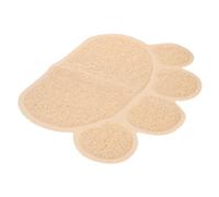 COLLBATH Non Slip Pet Paw Shape Litter Mat PVC Cat Litter Tray Placemat for Dogs Cats Puppies Kittens Pink Easy Clean Stable Skid Feeding and Water Dish Mat