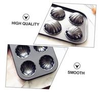 COLLBATH Non-Stick Carbon Steel Cake Mould for Baking Household Kitchen DIY Cookie and Dessert Moulds Quick Release Bakeware Tray for Muffins and Jelly Treats
