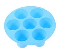 COLLBATH Non-Stick Silicone Muffin Cake Mold Blue Baking Tray for Air Fryer High-Temperature Resistant Small Cake Pan for Cupcakes Brownies Breads Multipurpose Kitchen Baking Mold