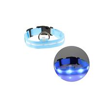 COLLBATH Nylon Dog Collar Led Lights Flashing Night Safety Collar Circular Pendant 7 Colors Easy Adjustment