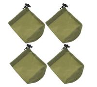 COLLBATH Nylon Stuff Sack 4pcs Water Resistant Stuff Sack with Drawstring Closure, Round Bottom, Portable Storage for Rain Poncho and Outdoor Travel
