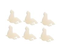 COLLBATH Oil Absorption Sponges 6pcs Set White Sea Animal Shape Filtering Sponge High Efficiency Oil Removing for Hot Tub Pool Cleaning Spa Dirt Absorber