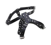 COLLBATH Outdoor Dog Harness Metal Spikes Pu Dog Harness Round Head for Walking Training and Traveling