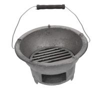COLLBATH Outdoor Grill Outdoor BBQ Stove Teppanyaki Griller Coal Pots for Cooking Portable Fire Pit Mini Camping Stove Charcoal Camping Supplies Mini Korean Grill Silver