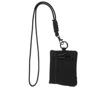 COLLBATH Outdoor Tactical Mini Hanging Pouch with Lanyard Lightweight Oxford Cloth Keychain Storage Bag for Camping Hiking and Sports Wallet for Coins Cards and Backpack Attachment Black