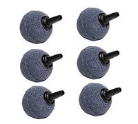 COLLBATH Oxygenated Bubble Stones for Aquarium 6 Pack Airstones Fish Tank Decor Mini Bubble Diffuser 20x20mm