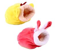 COLLBATH Pack Guinea Pig Castle Hamster Hideout Bed Warm Bedding Nest for Small Animals