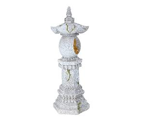 COLLBATH Pagoda Stone Pagoda Dragon Tropical Pond Plant Air Stone Garden Solar Ornaments Decorations Home Aquarium Accessories Outdoor Buddha Salix Small Fish Tank Feature Zen Resin Golden