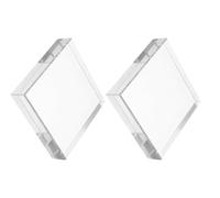 COLLBATH Paperweight Block Rectangular Glass 2pcs for Office and Home