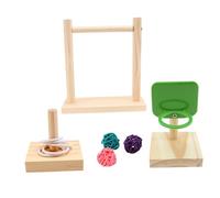 COLLBATH Parrot Shooting Hoop Toy Bird Training Toy Parrot Educating Bird Cast Ring Material Set