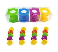COLLBATH Parrot Throw Box Intelligent Toy for Conures Educational Plaything Colour Sorting Toy for Indian Ringneck Parrot