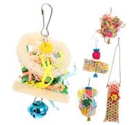 COLLBATH Parrot Toy 5 Piece Bird Chew Toys Set Foraging Toys for Parrots Bird Toys for Cage Parrot Prop Cage Accessory