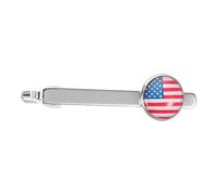 COLLBATH Patriotic United States Metal Tie Clip for Men, Lightweight and Resists Fading, for Weddings and Formal Occasions, Classic Style Necktie Bar Clasp Gift for Veterans