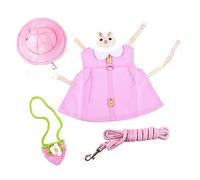 COLLBATH Pet Bunny Vest Costume Set with Adjustable Leash Cute Dress Up Supplies for Pets Like Guinea Pigs Ferrets and Kittens Pet Supply for Playtime and Outdoor