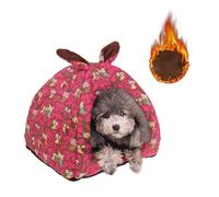 COLLBATH Pet House Soft Dog Couch Bed Mat Warm Pet Sleeping Pad for Cats and Dogs Owl Red Decorative