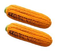 COLLBATH Pet Teaser Squeaker Toys 2 Pack Latex Corn Chewing Toys for Teeth Cleaning