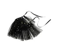 COLLBATH Pet Tutu Skirt for Dogs and Cats Black Sequin Mesh Ballerina Dress Lightweight Breathable Birthday Wedding Costume Easy Care Valentine Day Pet Outfit
