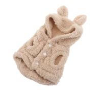 COLLBATH Pet Warm Hoodie Cartoon Bunny Ears for Small Dogs and Cats Soft Winter Outfit for Small Animals