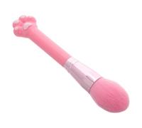 COLLBATH Pink Cat Paw Makeup Brush Long Handle Soft Powder Blush Brush for Loose Powder Foundation Nail Dusting Multifunctional Facial Cosmetic Tool with Smooth Application and Enhanced