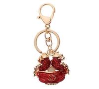 COLLBATH Pisces Keychain Plate Car Key Holder Purse Charms Couples Keychain Kawaii Charm for Carabiner Thank You Tags Photo Keychain Key Rings Make Your Own Keyrings Air Red Zinc Alloy