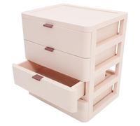 COLLBATH Plastic Drawers Makeup Organizer for Desktop and Classroom PP Storage Unit for Cosmetics Stationery and Small Supplies with Vertical Space Optimization