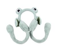 COLLBATH Plush Frog Earmuffs Comfortable Cartoon Ear Muff Lovely Ear Shield for Women Warm Protector Chic for Winter Use Green Fluffy Muffs
