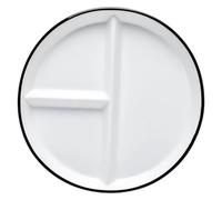 COLLBATH Porcelain Divided Plate for Balanced Meals Ceramic Serving Dish with Compartments for Elderly and Teens Promotes Portion Control for Healthy Eating