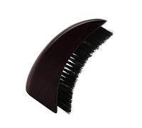 COLLBATH Portable Beech Wood Beard Brush with Ergonomic Half-moon Handle Anti-slip Grooming Tool for Men Mustache Goatee and Whiskers Care