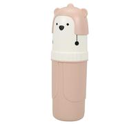 COLLBATH Portable Cartoon Bear Toothbrush Storage Cup with Tight Seal Impact-Resistant Toothpaste Holder for Travel Home Bathroom Accessories Lightweight and Compact Organizer