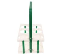 COLLBATH Portable Folding Beer Bottle Carrier Basket, Handheld Plastic Drink Carrier with 6-Bottle Capacity, Green and White Color, Outdoor Bar Supplies for Beer Storage and Transport