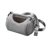 COLLBATH Portable Hamster PET Carrier Bag Grey Round Travel Storage Bag for Small Animals Breathable Mesh for Outdoor Use