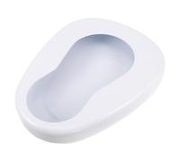 COLLBATH Portable Lightweight Metal Bedpan for Bedridden Elderly Men and Women Ergonomic Design Comfortable Fit for Home and
