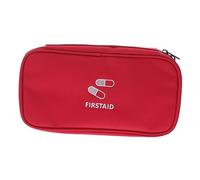 COLLBATH Portable Pouch Durable Case for Home Outdoor Use Trauma Bag with Mesh Pockets for Organized Storage for Travel Adventure and Emergency Response Red