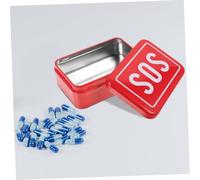 COLLBATH Portable Tinplate Medicine Organizer Box Capacity Compact Sturdy Storage Case for Travel Outdoor Family Use Emergency Kit Medication Holder