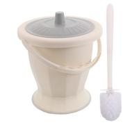 COLLBATH Portable Toilet Handle and Lid Plastic Urinal Bottle and Cleaning Brush for Elderly Pregnancy Travel and Home Care Leakproof Pee Container