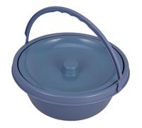 COLLBATH Portable Toilet Plastic Spittoon with Cover Odor-Sealed Sturdy Plastic Chamber Pot for Elderly Pregnant Women Adults Home Travel Use